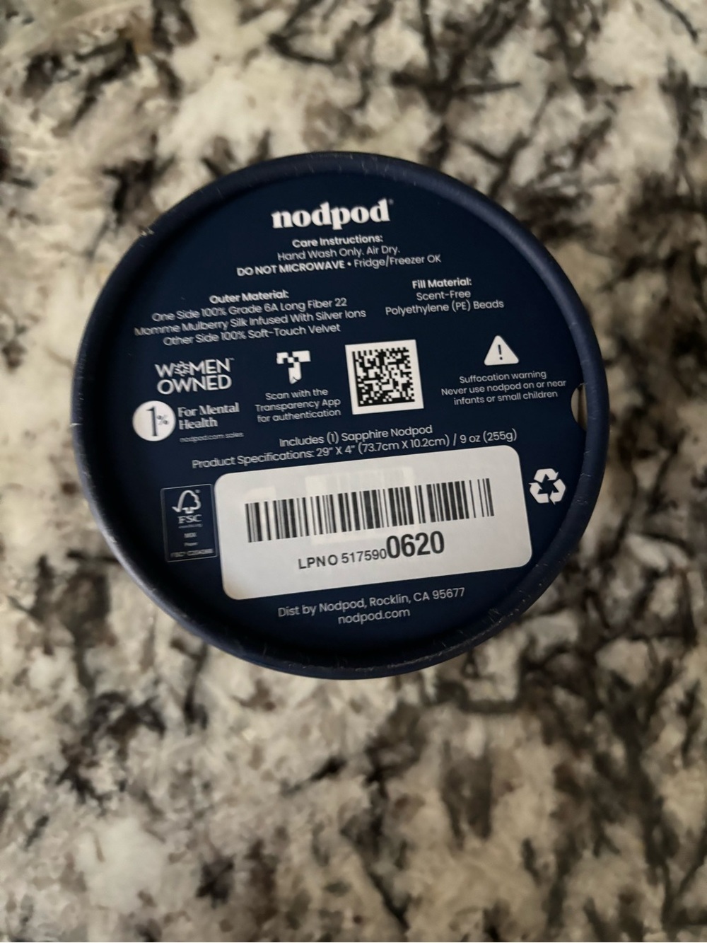 Nodpod Silk Weighted Eye Blanket - Picture 5 of 8